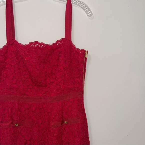 Saylor Verena Red Lace Mini Dress - Picture 7 of 9